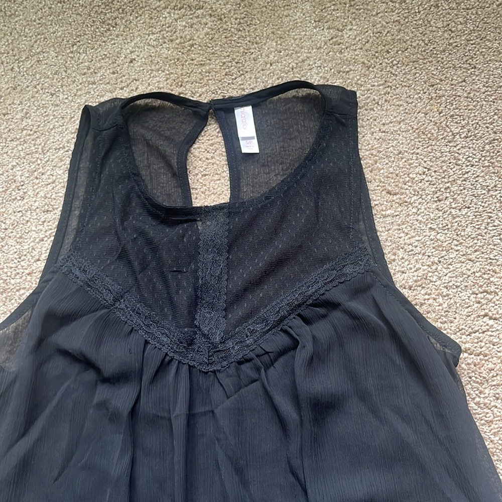 Black sheer tank top